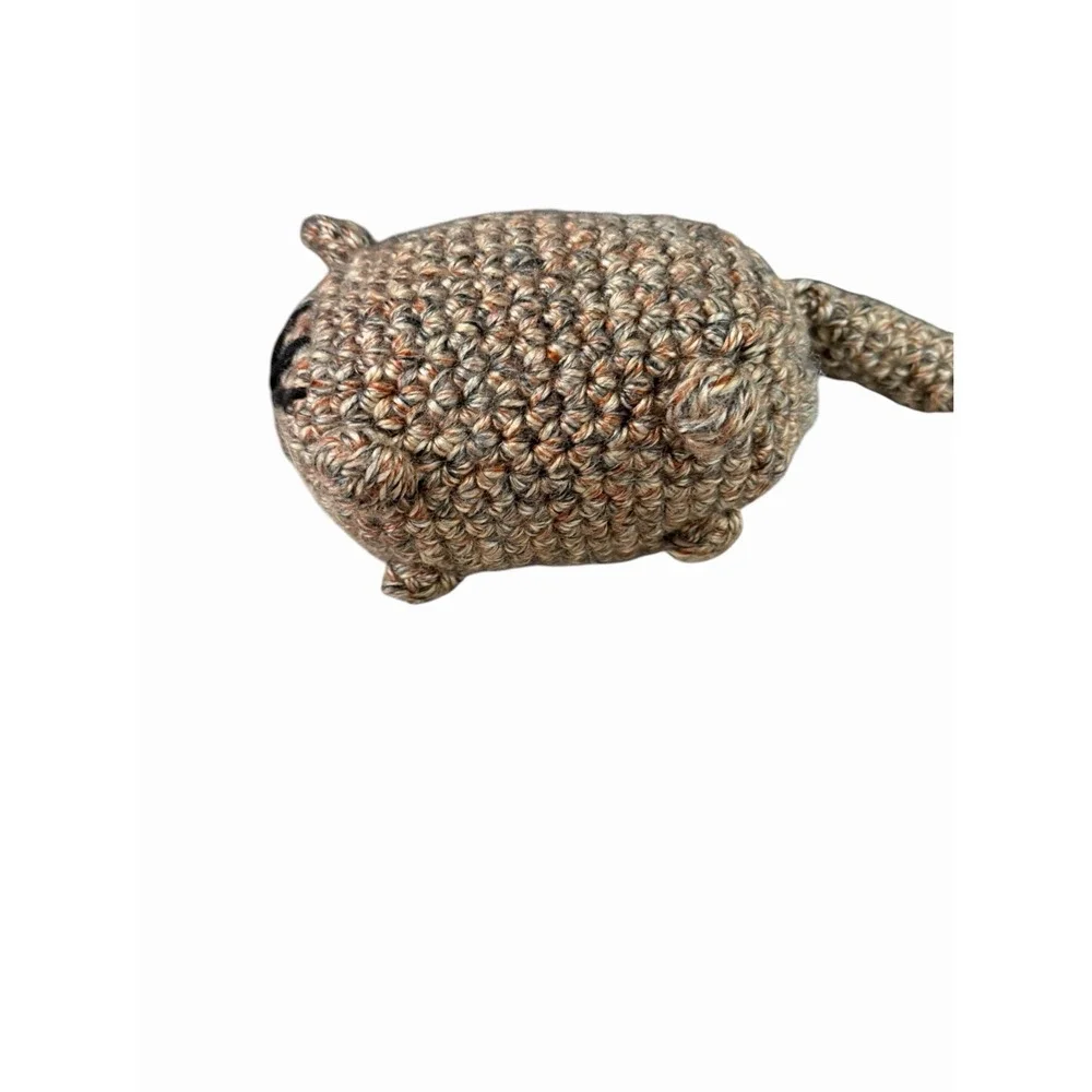 New Handmade Crochet Plushie Cat Kitten brown